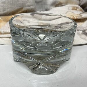 Vintage Krosno Poland Elegant Clear Crystal Bowl